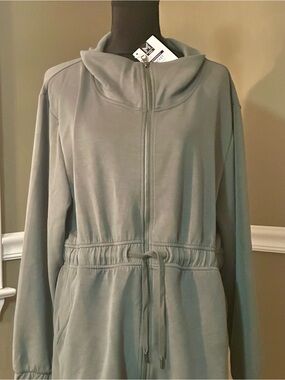 Utility Drawstring Jacket in Sage Green
